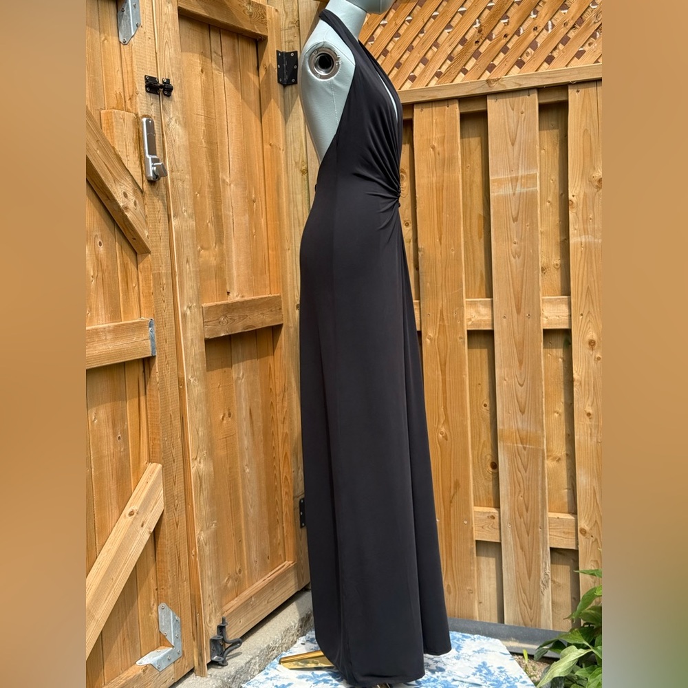 🆕 MISHA COLLECTION 🧿 NWOT The Devon Maxi Dress, Black Cupro-Jersey, Sz M US6 - Picture 7 of 16